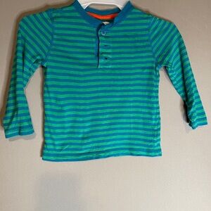 Striped Green and Blue Kids Shirt